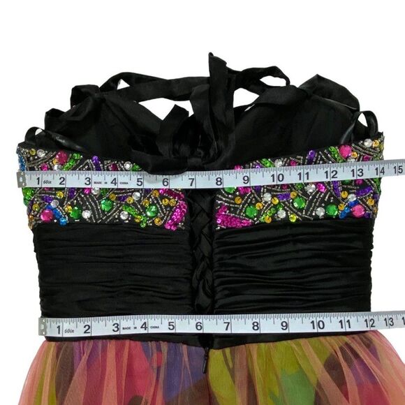 Partytime Womens Formal Maxi Dress | 6 | Sequin Jeweled | Prom Dance - Picture 14 of 14